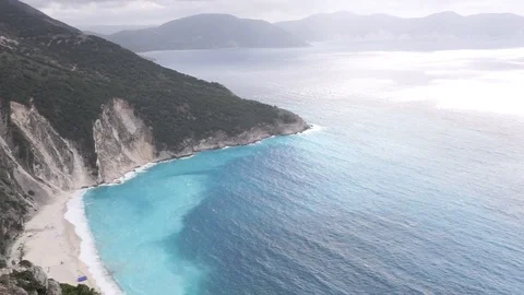 Beach of Myrtos in Greece Video stock 92256412