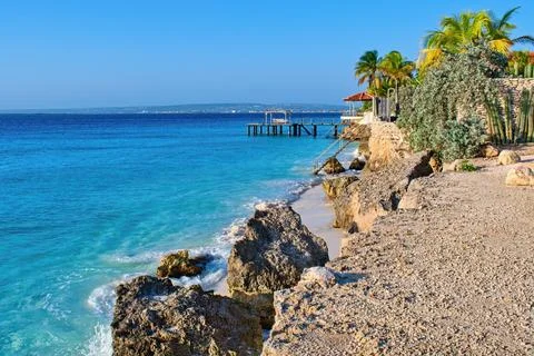 The beach named Bachelor beach, Bonaire, Caribbean Sea Photos