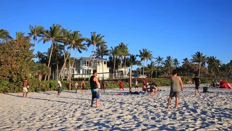Beach in Naples, Florida Stockbeeldmateriaal 73842958