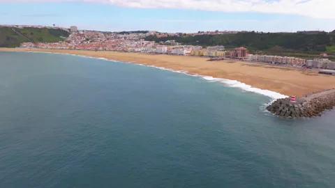 Beach Nazare Stock Footage 234633395