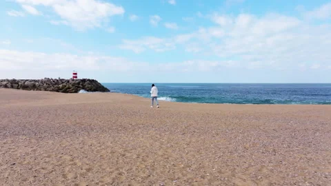 Beach Nazare Stock Footage 234637416
