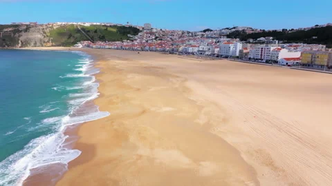Beach Nazare Stock Footage 234637813