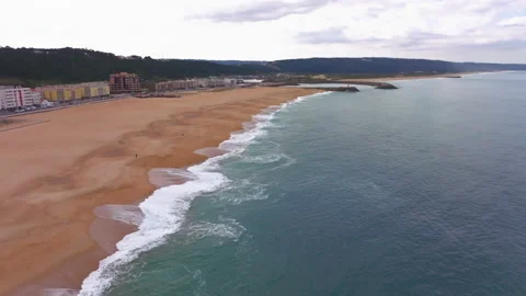 Beach Nazare Video stock 234647006