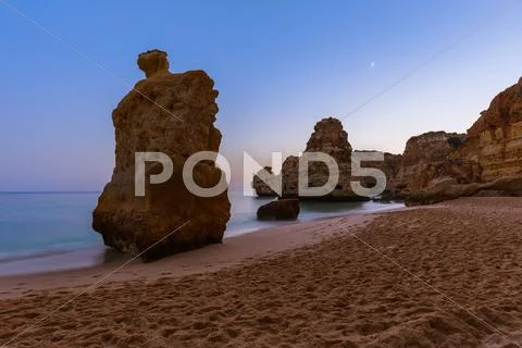 Beach near Albufeira - Algarve Portugal Stock Photos