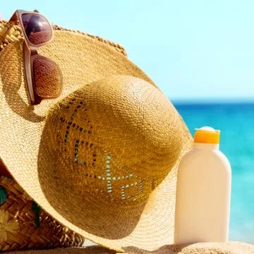 Beach necessities. 스톡 사진