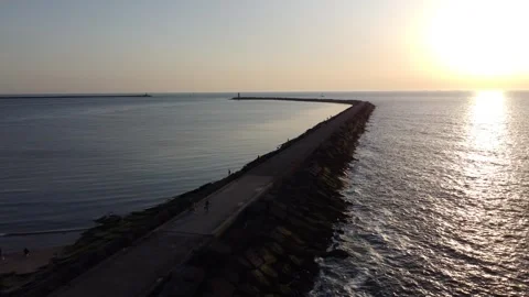 Beach in the Netherlands Stock Footage 302086487