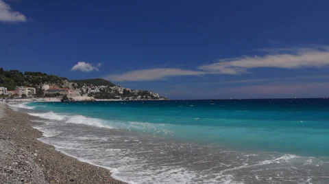 Beach in Nice, France Stock Footage 38530897