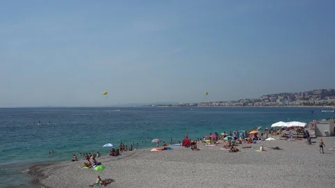 Beach in Nice in France Video stock 112211237