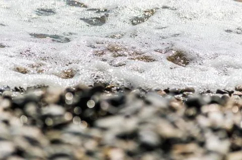 Beach of Nice with its pebbles Stock Photos