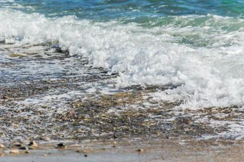 Beach of Nice with its pebbles Stock Photos