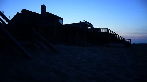 Beach at Night Stock Footage 71246463