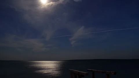 Beach at night Stock Footage 90626421