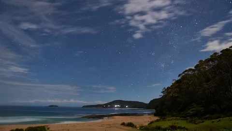 Beach at night Stock Footage 93745493
