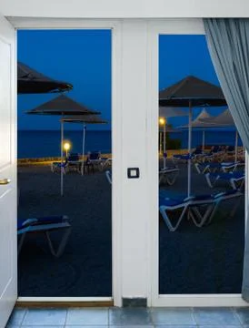 Beach at night Illustrazione stock