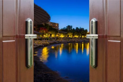 Beach at night Illustration