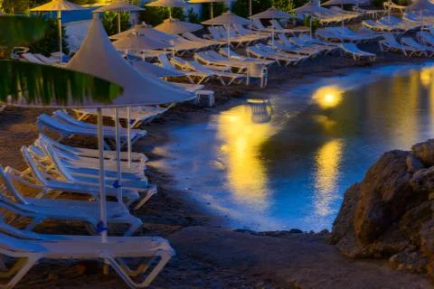 Beach at night Foto stock