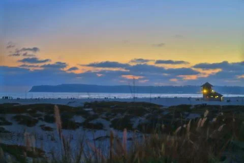 Beach at night Stock Photos