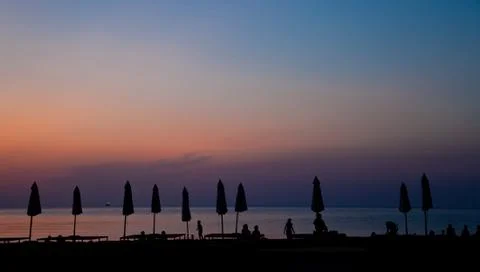 The beach at night Stock Photos
