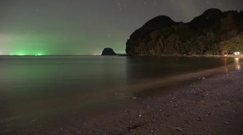Beach at night Stock Photos