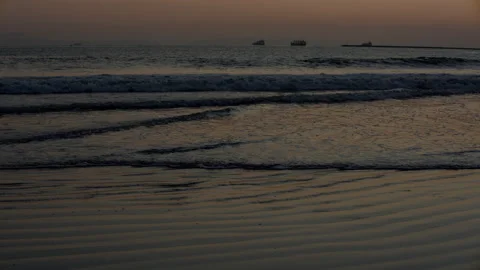 Beach Night Waves 60fps  01 Stock Footage 188022091