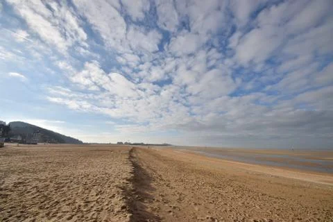 Beach in Normandy, one of the locations of Second World War Stock Photos