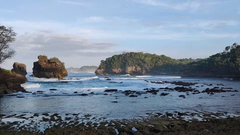 Beach on north java Stock Footage 214358150