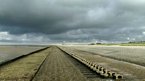 Beach North Sea 스톡 동영상 4155250