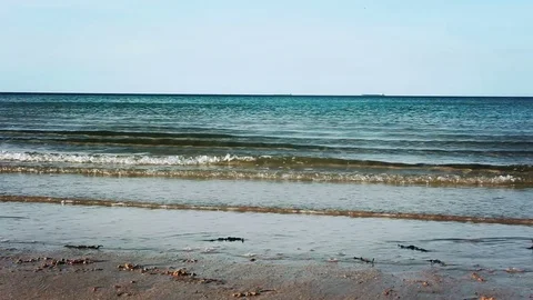 Beach On The North Welsh Coast. Pretty golden sand with a true natural feel. Stock Footage 72295355