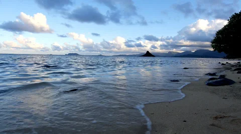 At the Beach of Oahu Hawaii 스톡 동영상 36635138