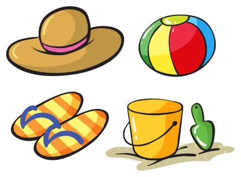 Beach objects イラスト素材