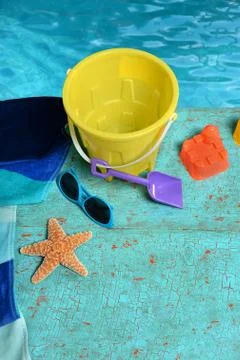 Beach Objects Near Water Stock Photos