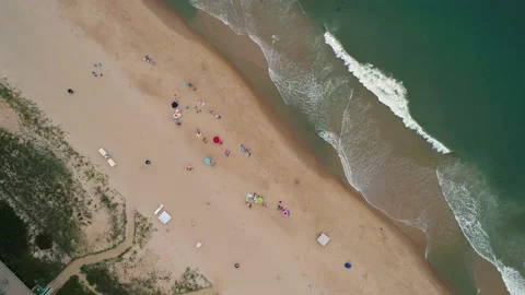 Beach Ocean City 4K Drone Footage Stock Footage 149126898