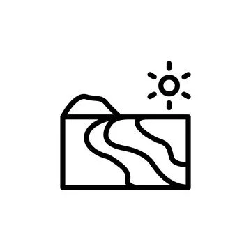 Beach, ocean icon. Simple line, outline vector elements of saving marine icons Stock Illustration