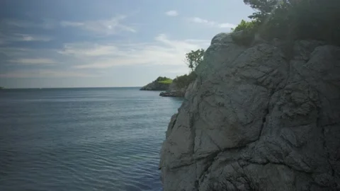 Beach Ocean Rocks Waves Stock Footage 169056421