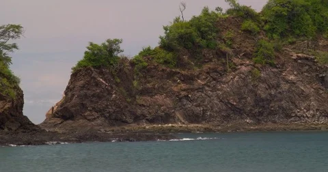 Beach, ocean, sand, wave,  mountains.. Tropical beach, coastal landscape Stock Footage 82579934