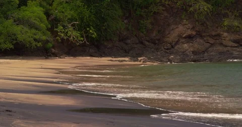 Beach, ocean, sand, wave,  mountains.. Tropical beach, coastal landscape Stock Footage 82580488