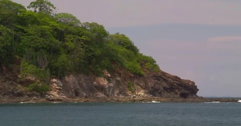 Beach, ocean, sand, wave,  mountains.. Tropical beach, coastal landscape Stock Footage 82630535