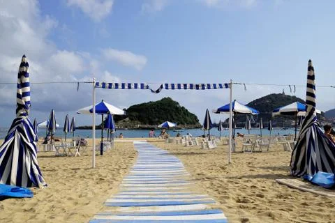 Beach Ondarreta Stock Photos