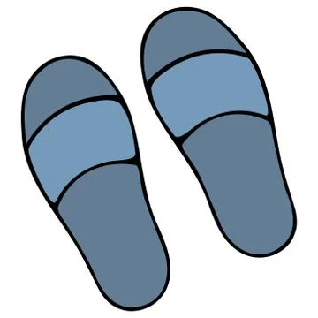 Beach open-toe shoes. Colored vector illustration. Illustrazione stock