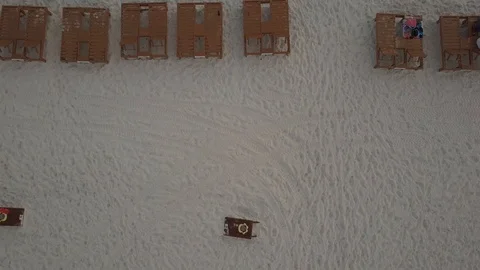 Beach Overhead Sand and Waves Video stock 95564701