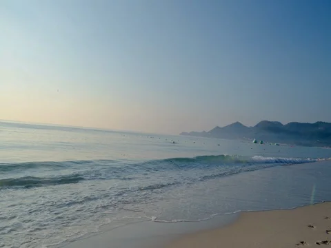 Beach on the Pacific ocean. Daytime timelapse. Island and Exotic Beach Stock Footage 70831032