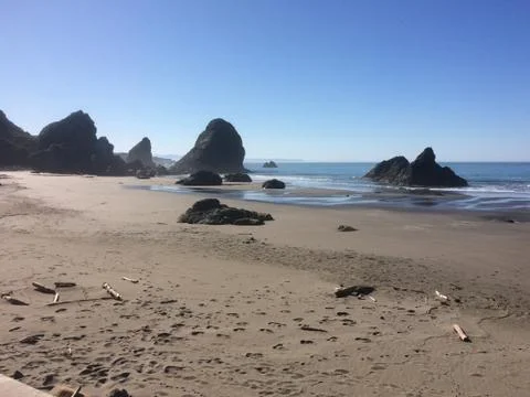 Beach on the Pacific Ocean Stock Photos