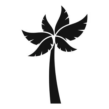 Beach palm icon simple vector. Coconut tree 스톡 일러스트