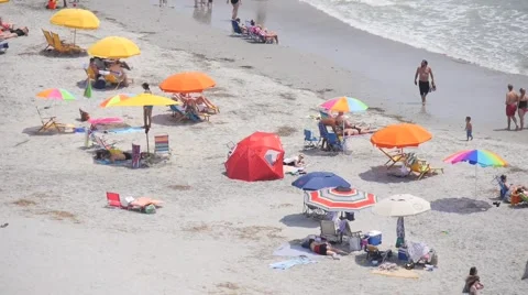 Beach pan Stock Footage 41076798