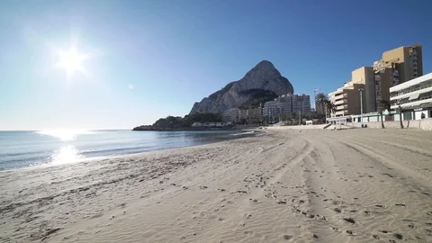 Beach pan Stock Footage 89651208