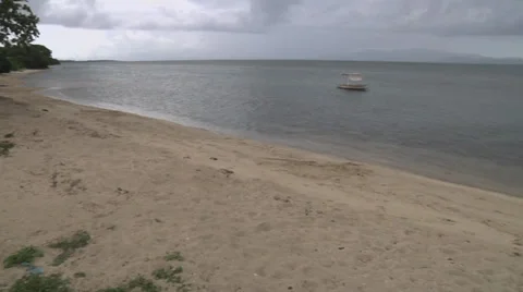 Beach pan left to right Stock Footage 31385029