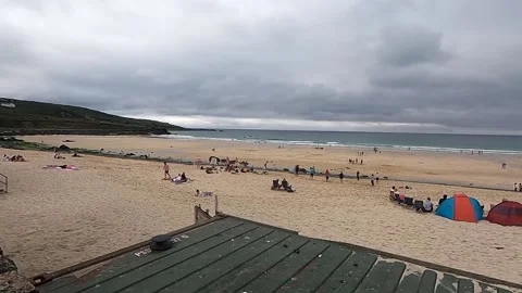 Beach Pan Right Slow Motion Stock Footage 163094021