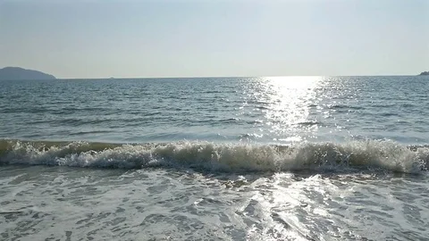Beach Panning in Slo-Mo 3 Stock Footage 75876422