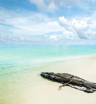 Beach panorama background Stock Photos