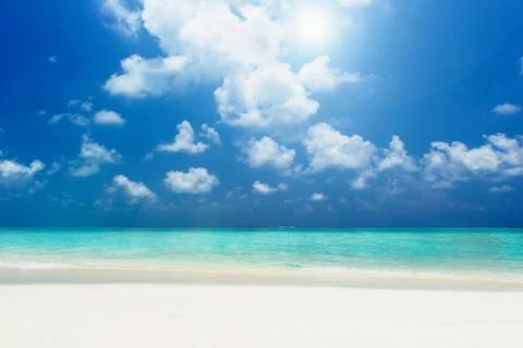 Beach panorama Stock Photos